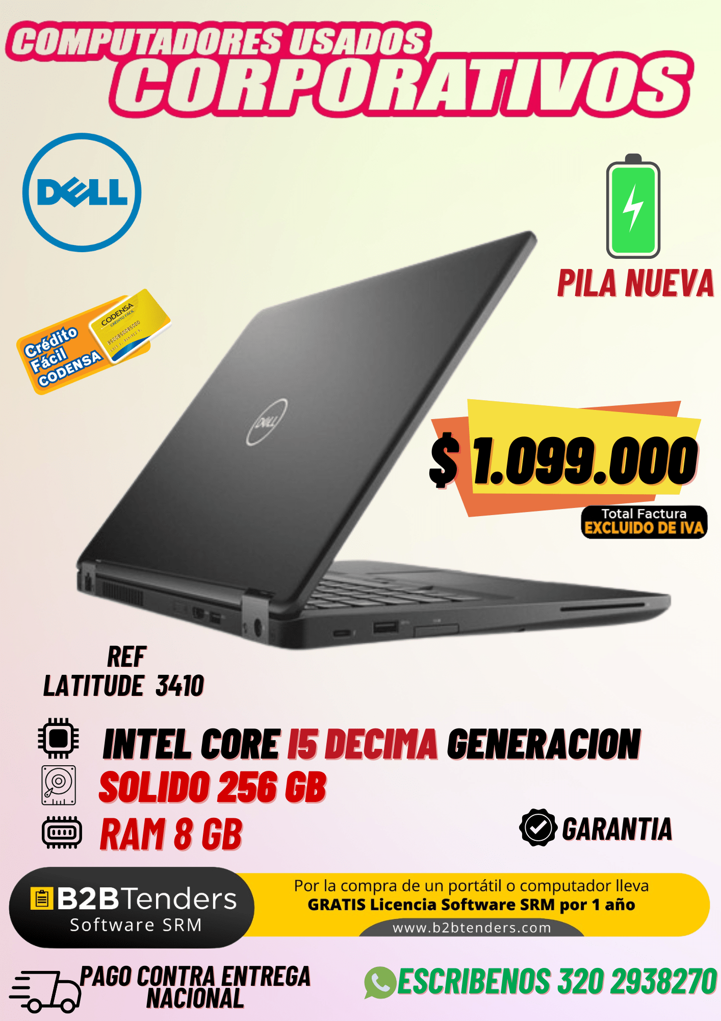 Dell Latitude 3410  INTEL®CORE™ I5